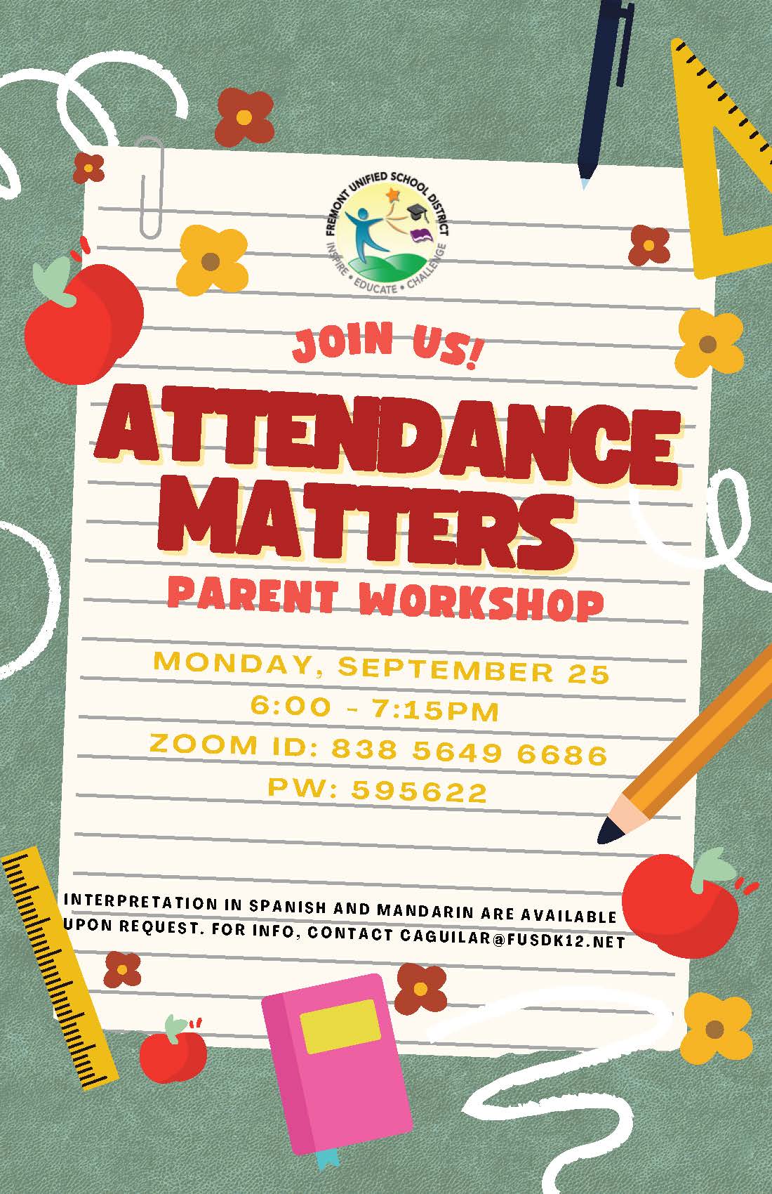 attendance matters workshop flyer